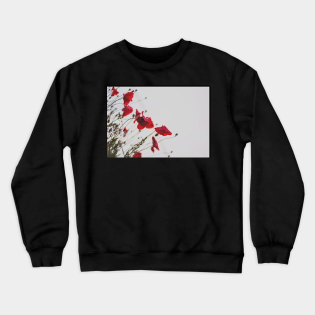 ANZAC Day Red Poppies Crewneck Sweatshirt by Felicity-K